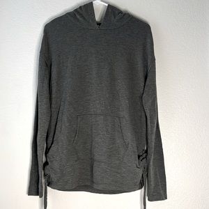 DARK GRAY PULLOVER LIGHTWEIGHT SWEATSHIRT